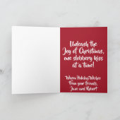 "Bulldog Kerst Wens" Feestdagen Kaart (Binnen)