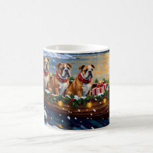 Bulldog Kerstboot Vakantie Koffiemok