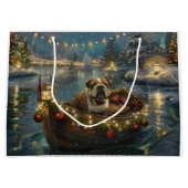 Bulldog Kerstfeest reis Groot Cadeauzakje (Voorkant)