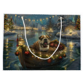 Bulldog Kerstfeest reis Groot Cadeauzakje (Achterkant)