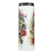 Bulldog Kerstkrans feestelijke pup Thermosbeker (Achterkant)