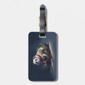 Bulldog Kerstmis sneeuw winter Bagagelabel (Achterkant verticaal)