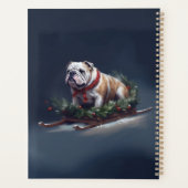 Bulldog Kerstmis sneeuw winter Planner (Achterkant)