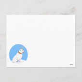 Bulldog Kerstrendierwit Feestdagenkaart (Achterkant)