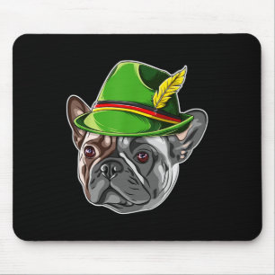 Bulldog Kinder Jongens Lederhosen Alpine Pet Muismat