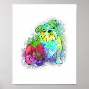 Bulldog kleding voor Engelse Bulldog Momanddad Bul Poster