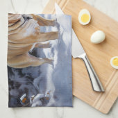 Bulldog Laat het sneeuwen Kerstmis geborsteld Theedoek (Quarter Fold)