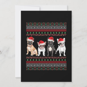 Bulldog Lelijk Kerstfeest Notitiekaartje