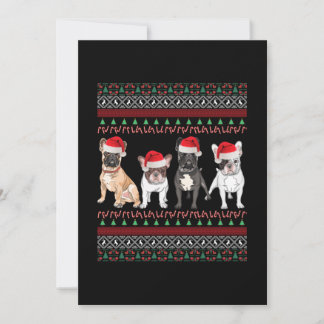 Bulldog Lelijk Kerstfeest Notitiekaartje