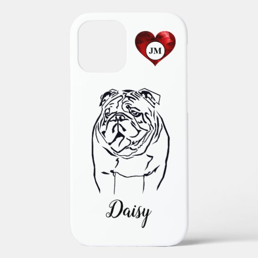  Bulldog liefhebbers Apple iPhone 12 Hoesje (Achterkant)