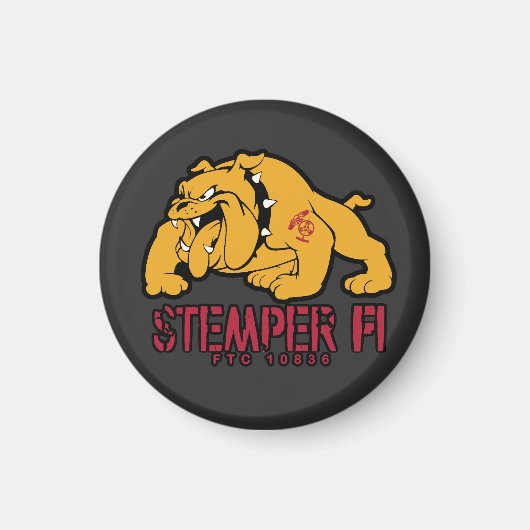 Bulldog Logo Magnet Magneet (Voorkant)