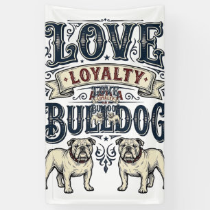 Bulldog Love T-shirt Vintage Gravure Hond Quote De Spandoek