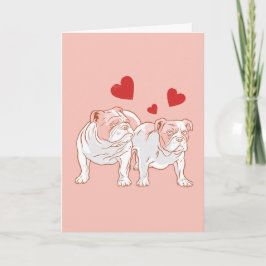 Bulldog Love Valentijn Kaart