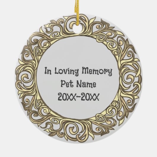 Bulldog Loving Memory ornament (Achterkant)