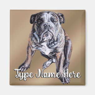 Bulldog Magnet - aangepast Engels Bulldog Gift Magneet