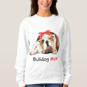 Bulldog Mam Dog Bandana Pet Lover Gift Womens Bull Trui