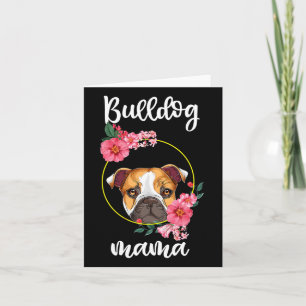 Bulldog Mama Honden Moeder Bloemstuk Kaart