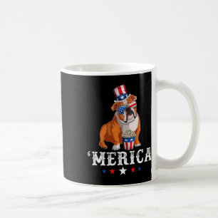 Bulldog Mannen Vrouwen Amerikaanse vlag Engelse bu Koffiemok