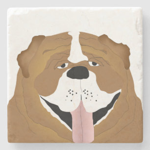 Bulldog Marble Stone Onderzetter