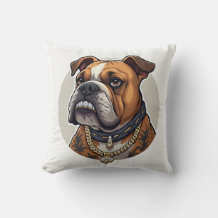 Bulldog & Meisje kussen