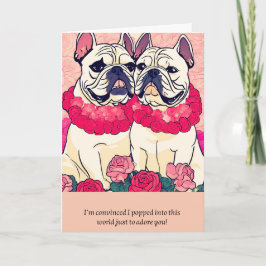 bulldog message happy birthday kaart