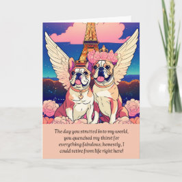 bulldog message happy birthday kaart