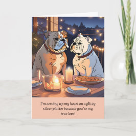 bulldog message happy birthday kaart