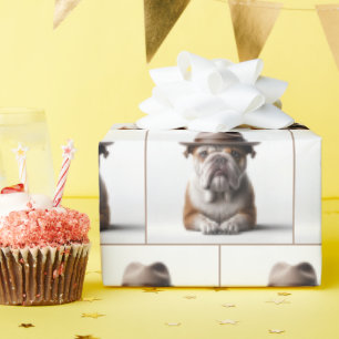Bulldog met een Fedora Cadeaupapier