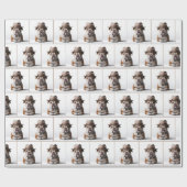 Bulldog met een Fedora Cadeaupapier (Vlak)