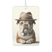 Bulldog met een Fedora Luchtverfrisser (Voorkant)