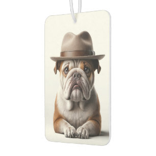 Bulldog met een Fedora Luchtverfrisser