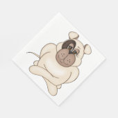 Bulldog met grote ogen servet (Hoek)