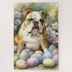 Bulldog met Pasen Eieren Vakantie Legpuzzel