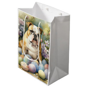 Bulldog met Pasen Eieren Vakantie Medium Cadeauzakje