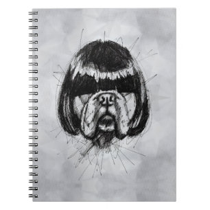 Bulldog Met Pruik (Stijl 4) Schone Kunst Notitieboek