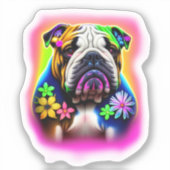 Bulldog met sticker (Voorkant)