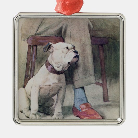 Bulldog Metalen Ornament (Voorkant)