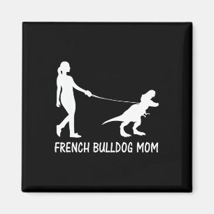Bulldog Moeder Frenchie Mama Hond Dinosaurus Vrouw Magneet