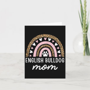 Bulldog Moeder Mama Regenboog Leopard Moederdag Bu Kaart