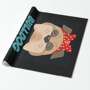Bulldog Mom Gepersonaliseerd voor mijn moeder Cadeaupapier