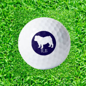 Bulldog Monogrammed Blue Navy Custom Golf Golfballen