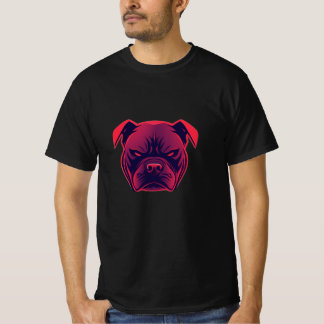 Bulldog: Neon T-shirt Kunst