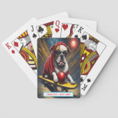 Bulldog Night Schaats Monogram Go Fish spel Pokerkaarten (Achterkant)
