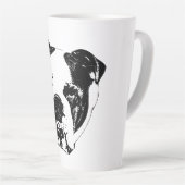 Bulldog Noel Close-up Latte Mok (Rechterhoek)
