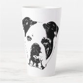 Bulldog Noel Close-up Latte Mok (Voorkant)
