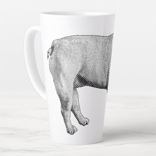 Bulldog Noel Mug (Angle gauche)