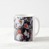 Bulldog op motorfiets koffiemok (Voorkant rechts)
