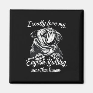 Bulldog outfit liefde mijn engels bulldog magneet
