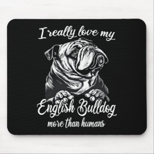 Bulldog outfit liefde mijn engels bulldog muismat