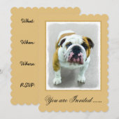 Bulldog Painting - Cute Original Dog Art Kaart (Voorkant / Achterkant)